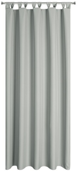 Eurofirany Terassenvorhang, Schlaufen, Wasserfest, Polyester silber, 155X220 cm