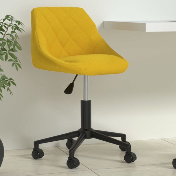 vidaXL Bürostuhl Drehbar Senfgelb Samt [335491]