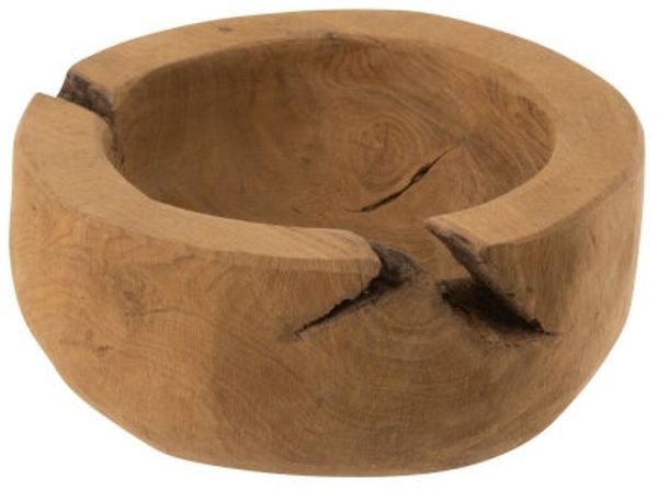 Schüssel / Schale aus Teakholz, Rund, Naturell