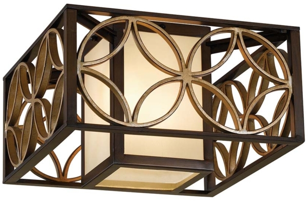 Deckenleuchte, Eisen, Bronze-Gold, D 36,8 cm