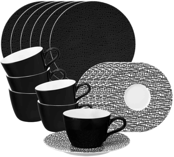Seltmann Weiden Life Fashion Kaffeeservice 18-teilig - Glamorous Black