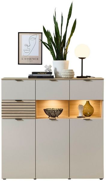 Innostyle Highboard INA - Esszimmer & Wohnzimmer in Kaschmir-Riva Eiche Bild 2