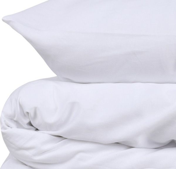Luxusbetten24 Bettwäsche Premium Satin Bettwäsche Weiß, Baumwolle