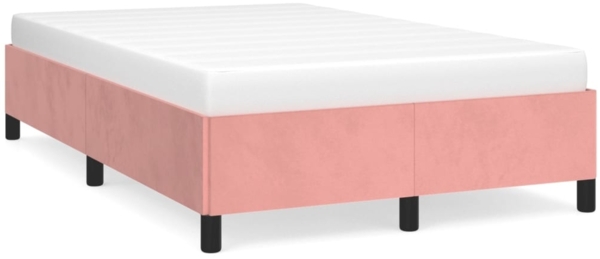 vidaXL Bettgestell ohne Matratze Rosa 120x190 cm Samt 3269656