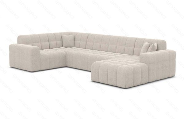 Polster Wohnlandschaft Ibiza – Komfort & Stil - Strukturstoff - Beige - Rechts
