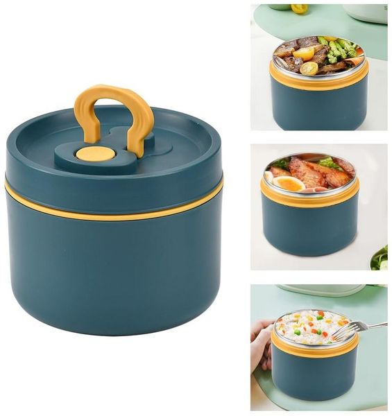 Venkuber Thermoschüssel Thermobehälter für Essen 520ml, Warmhaltebehälter aus Edelstahl, mit Löffel und Deckel