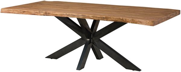 Baumtisch Sheesham 200x100x77 natur gebeizt / Kreuzgestell anthrazit glänzend FREEFORM 5 Bild 10