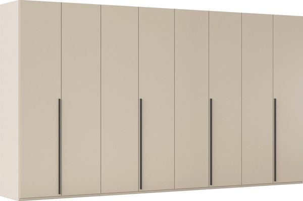 rauch Drehtürenschrank Kleiderschrank Schrank Garderobe Wäscheschrank BESTSELLER MONTCLAR (3 Ausstattungen BASIC/CLASSIC/PREMIUM (SOFT-CLOSE), Breiten 201-400 cm) Front in Glas/Hochglanz/Dekor/Grauspiegel in 5 Breiten MADE IN GERMANY