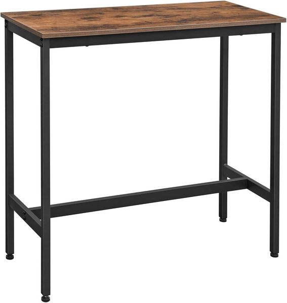 Songmics 'Vasagle' Bartisch schmal, stabiles Metallgestell, vintagebraun-schwarz, 100 x 40 x 90 cm
