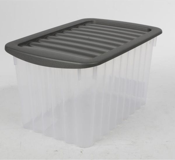Wellenbox mit Deckel 30x20x16cm 5,5L Aufbewahrungsbox Spielzeugbox Ordnungsbox Aufbewahrungskiste Spielzeugkiste Universalbox