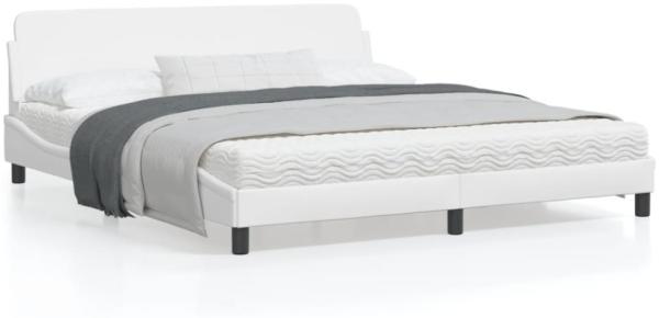 vidaXL Bettgestell "Dover" Weiß 180x200 cm Kunstleder 373239