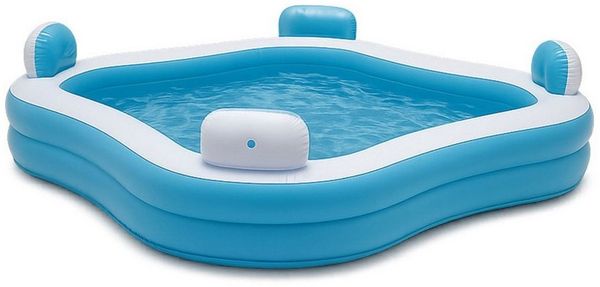 Family Lounge Pool mit Kopfstützen und Getränkehaltern Relaxpool Swimmingpool Planschbecken