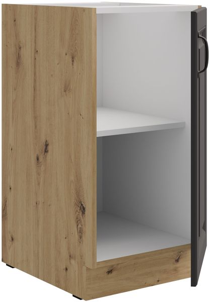 Unterschrank 40 cm Stilo Grau + Eiche Artisan Küchenzeile Küchenblock Küche Bild 2