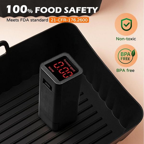 TUWENA Silikonform Heißluftfritteuse Airfryer Zubehör Dual Zone Air Fryer, (14-tlg), für Ninja Foodi Max Dual Zone AF400EU AF300EU 7.6L-9.5L