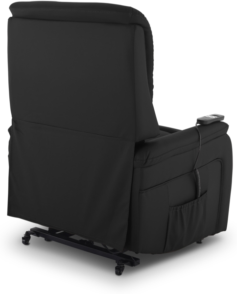 Raburg Fernsehsessel JAN in SEIDEN-SCHWARZ mit elektrischer Aufstehhilfe - Schlafsessel XXL, Taschenfederkern, Liege- & Relaxfunktion, Soft-Touch-Kunstleder, 2 kraftvolle Motoren + Fernbedienung Bild 3