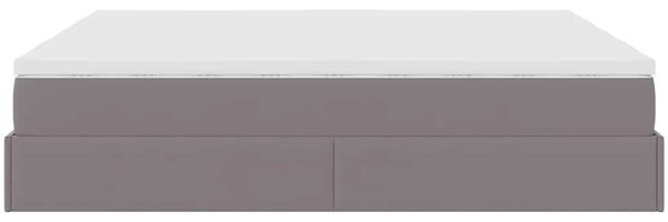 vidaXL Ottoman-Bett mit Matratzen Grau 200x200 cm Kunstleder 3311232 Bild 9