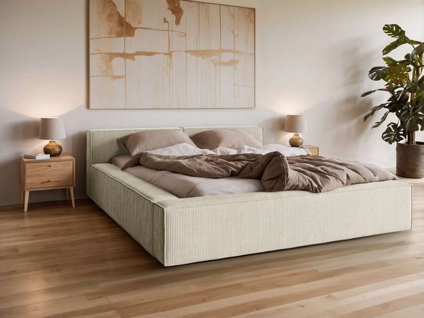Home affaire Polsterbett LAUREDA Bettgestell mit Lattenrost, in 4 Breiten- 140, 160, 180, 200cm, mit Kopfteil und Bettkasten, ohne Matratze