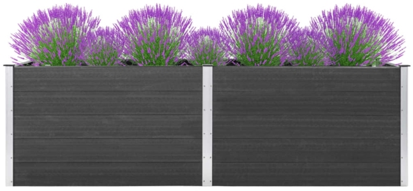 vidaXL Garten-Hochbeet 200x50x91 cm WPC Grau 318096