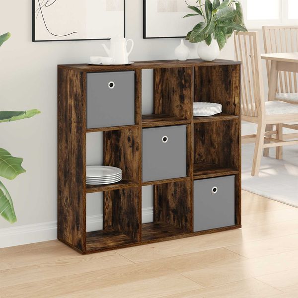 vidaXL Sideboard mit Schubladen Geräucherte Eiche 88,5 x 29 x 84,5 cm 8000488