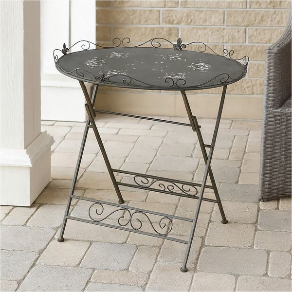 HTI-Living Gartentisch Gartentisch aus Metall Rostoptik (Stück, 1-St, 1 Beistelltisch), Terrassentisch
