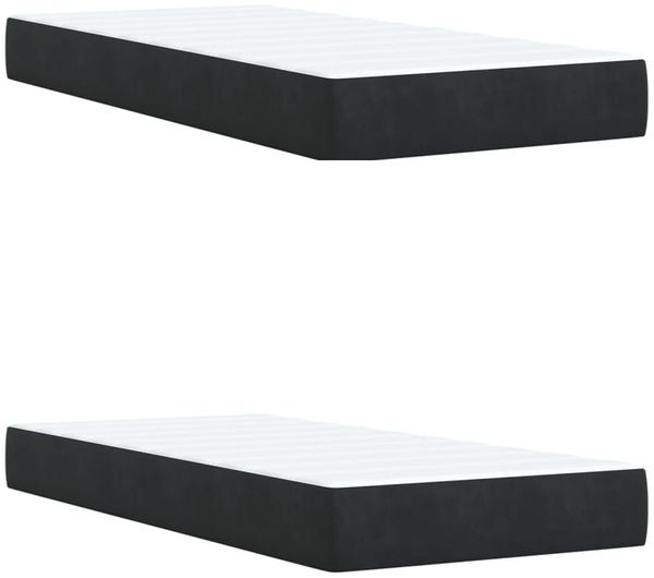 vidaXL Boxspringbett mit Matratze Schwarz 200x200 cm Samt 3290144 Bild 11