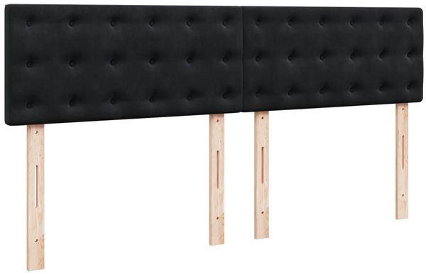vidaXL Boxspringbett mit Matratze Schwarz 200x200 cm Samt 3290144 Bild 9