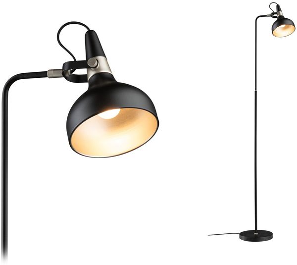 Stehleuchte Juna E14 max. 20W Schwarz matt, Champagner Metall