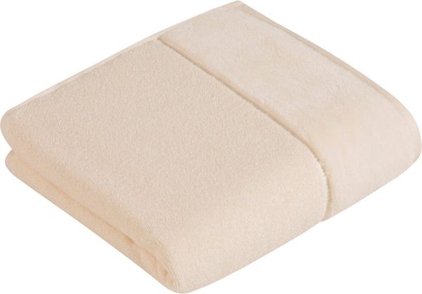 Vossen Handtuch Pure, Webfrottier (2-St), Baumwolle & VEGAN, mit eleganter Veloursbordüre