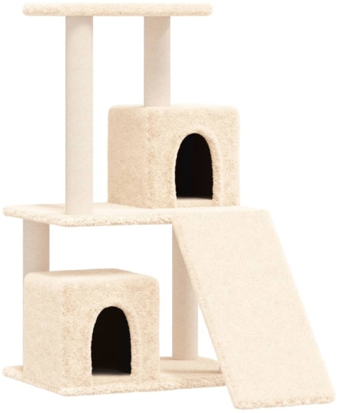 vidaXL Kratzbaum mit Sisal-Kratzsäulen Creme 82 cm 171663