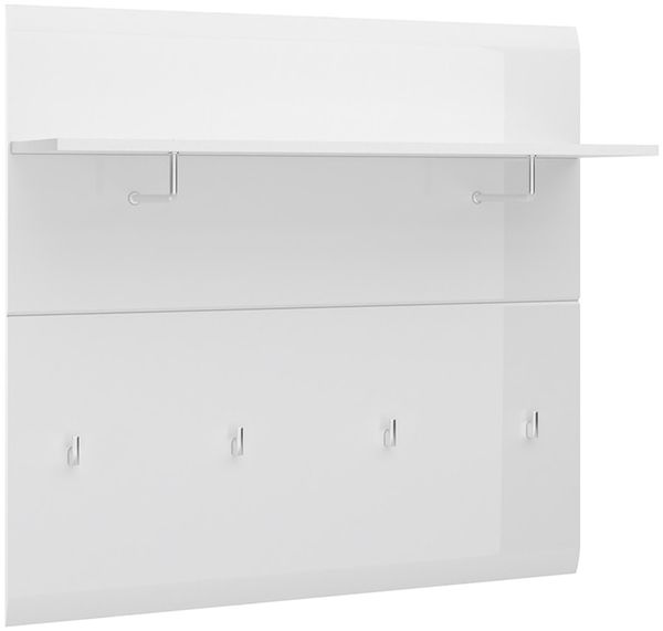Garderoben-Set 5-teilig mit Spiegel und Schuhbank weiß Hochglanz MALABO-129 Bild 8