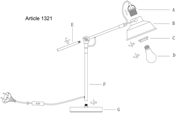 Steinhauer Tischleuchte Mexlite Nové 1321ZW Schwarz Bild 8