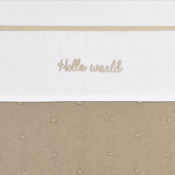 Meyco Hello World Babylaken 100 x 150 cm Sand Brau