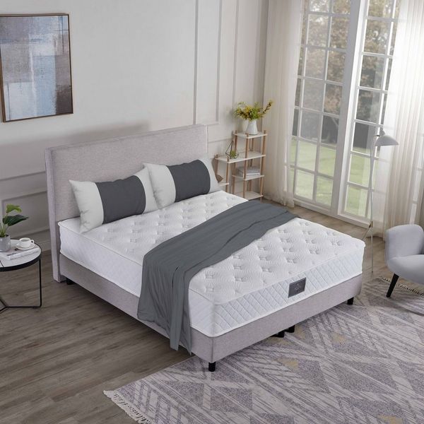V6 Boxspringbett Modell 208-25 mit Taschenfederkernmatratze 25 cm Hoch