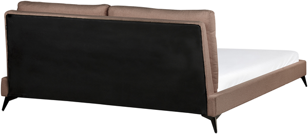 Bett mit Lattenrost Bouclé MELLE 180 x 200 cm Braun Bild 7