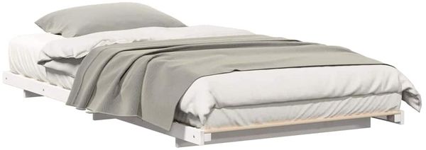 vidaXL Bettrahmen Weiß 100 x 200 cm Massives Kiefernholz 873086 Bild 3