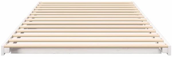 vidaXL Bettrahmen Weiß 100 x 200 cm Massives Kiefernholz 873086 Bild 6
