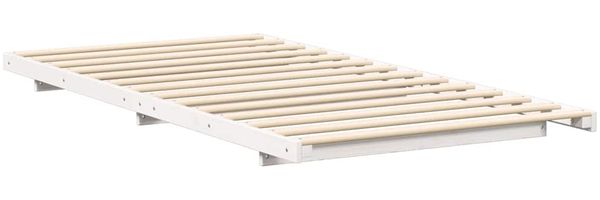 vidaXL Bettrahmen Weiß 100 x 200 cm Massives Kiefernholz 873086 Bild 8