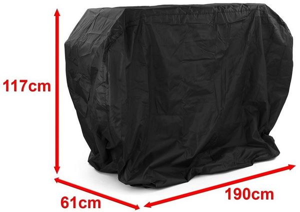 Premium Grillabdeckung Schutzhülle BBQ Grill Schutz Schwarz XL 190x117x61cm