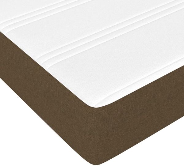 vidaXL Taschenfederkernmatratze Mittel Dunkelbraun 90x190x20 cm Stoff 347697 Bild 5