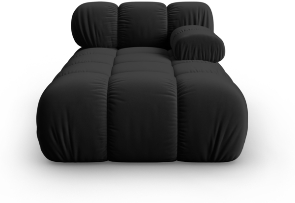 Micadoni Recamiere Bellis Rechts Samt Bluvel Schwarz