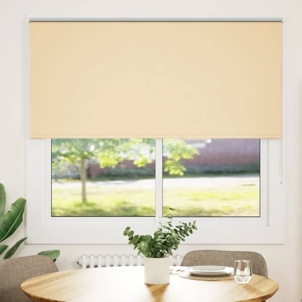 vidaXL Verdunkelungsrollo Beige 155x130 cm Stoffbreite 151,6 cm 4010723