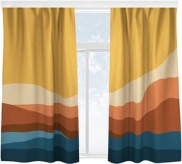 Bilderdepot24 Vorhang Gardine Kunst Natur Wüste Sonnenuntergang Türvorhang Raumteiler (2 St), Multifunktionsband, blickdicht, Samt, Schiebegardinen Jugendzimmer Küche Schlafzimmer Schiebevorhang Bild 6