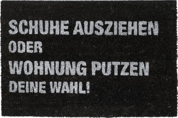 Fußmatte Kokos "Wohnung putzen" 10032751