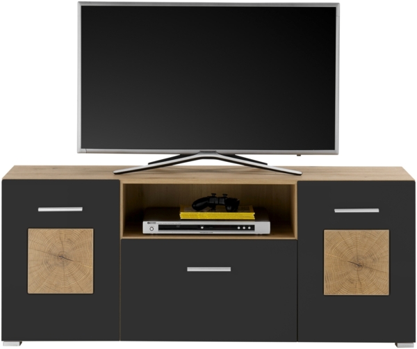 Lowboard >Georgia< in Eiche Artisan Nachbildung - 140x58x38cm (BxHxT) Bild 2