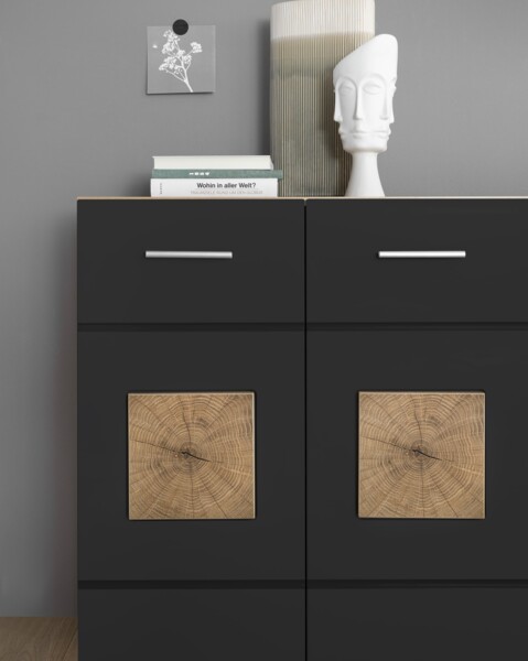 Lowboard >Georgia< in Eiche Artisan Nachbildung - 140x58x38cm (BxHxT) Bild 6