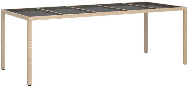 vidaXL Gartentisch Beige 250 x 100 x 75 cm Poly-Rattan 362557 Bild 2