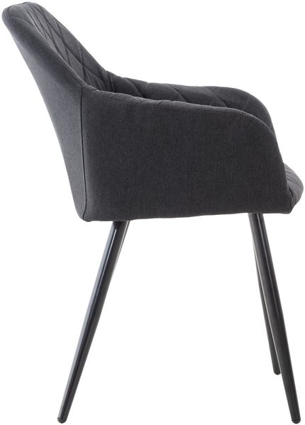 CLP 4er Set Esszimmerstuhl Shila Gesteppt,schwarz Stoff Bild 4