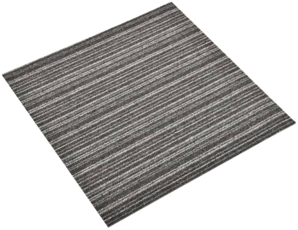 vidaXL Teppichfliesen 20 Stk. 5 m² 50x50 cm Gestreift Anthrazit 147308