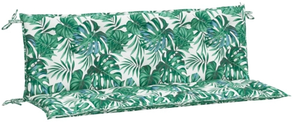 vidaXL Gartenbank-Auflagen 2 Stk. Blattmuster 150x50x7cm Oxford-Gewebe 379077