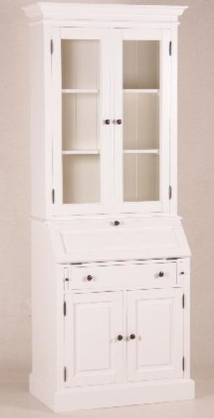 Casa Padrino Shabby Chic Landhaus Stil Schrank Buffetschrank Weiß B 86 x H 215 cm - Schrank Esszimmer